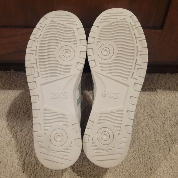 NWOB ASICS Japan S Women's Sneakers Shoes Size 7 EU 38 White/Ocean Haze Leather - Picture 6 of 10